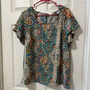 SHEIN Multicolor Paisley Blouse
